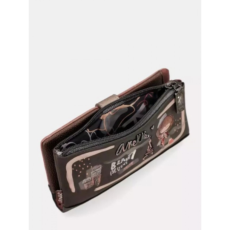 Anekke Γυναικείο Πορτοφόλι Μεγάλο Καφέ Mademoiselle FW/25 41809-906