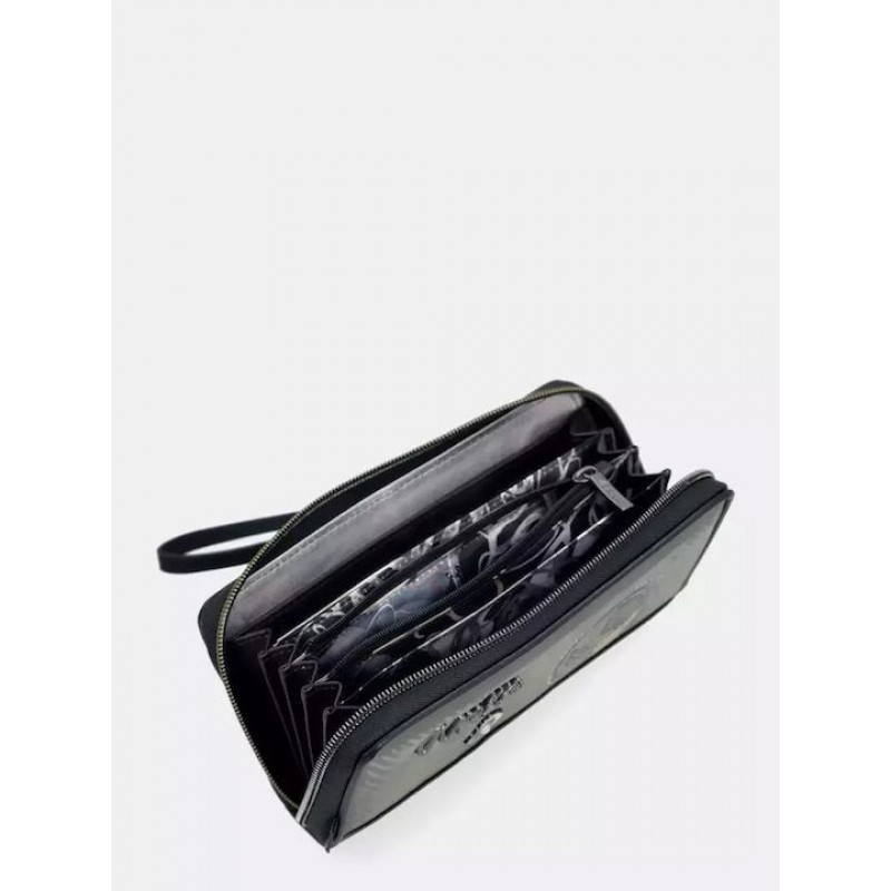 Anekke Γυναικείο Πορτοφόλι Μεγάλο Γκρι/Μαύρο Με RFID NATURE KOKO FW/25 41869-908