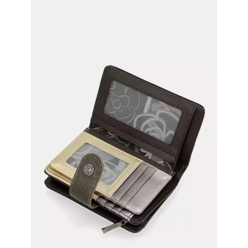 Anekke Γυναικείο Πορτοφόλι Μεσαίο Μαύρο/Γκρι RFID NATURE KOKO FW/25 41869-902