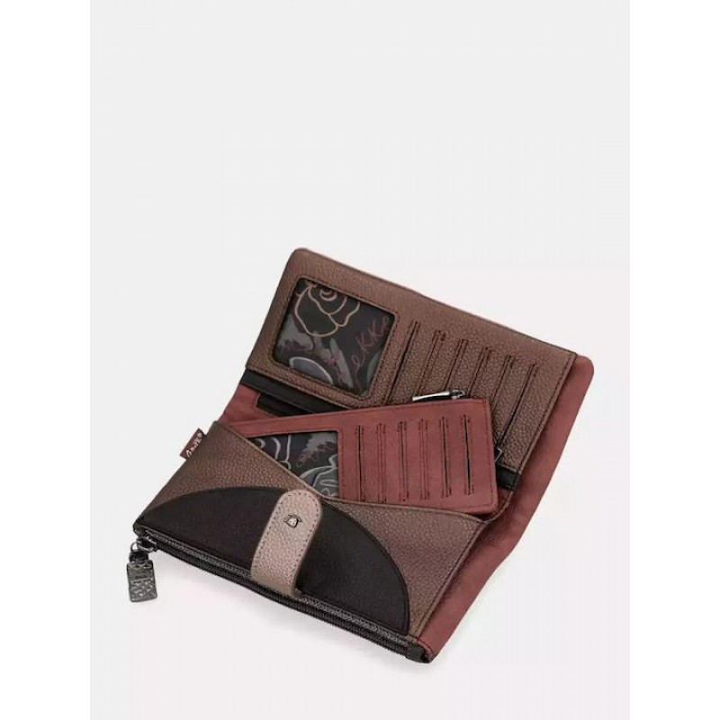 Anekke Γυναικείο Πορτοφόλι Μεγάλο Καφέ Mademoiselle FW/25 41809-906