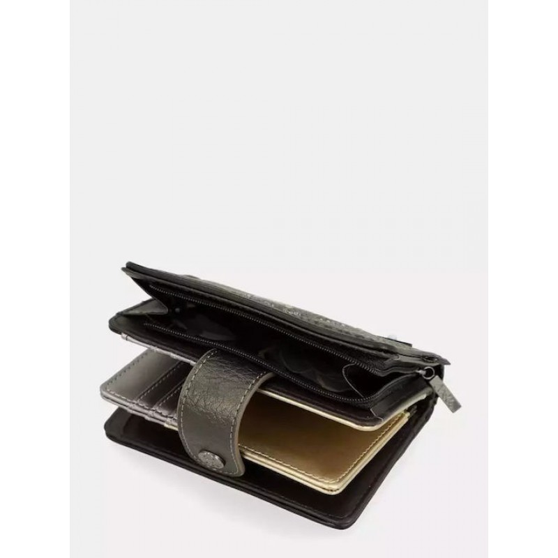 Anekke Γυναικείο Πορτοφόλι Μεσαίο Μαύρο/Γκρι RFID NATURE KOKO FW/25 41869-902