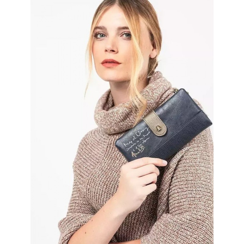 Anekke Γυναικείο Πορτοφόλι Μεγάλο Μπεζ RFID STUDIO FW/25 41849-906