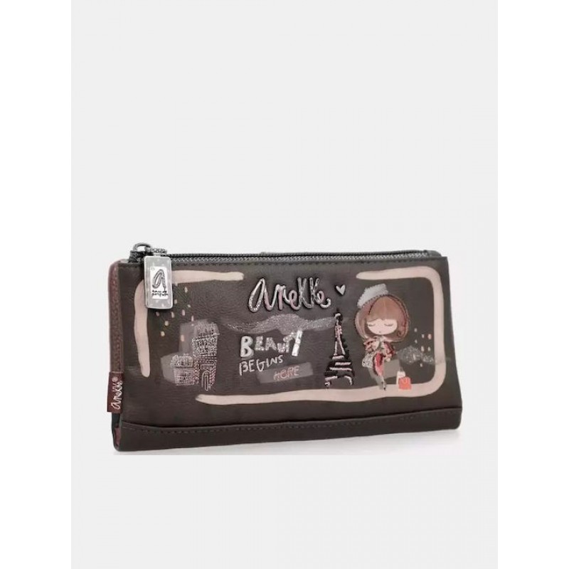 Anekke Γυναικείο Πορτοφόλι Μεγάλο Καφέ Mademoiselle FW/25 41809-906