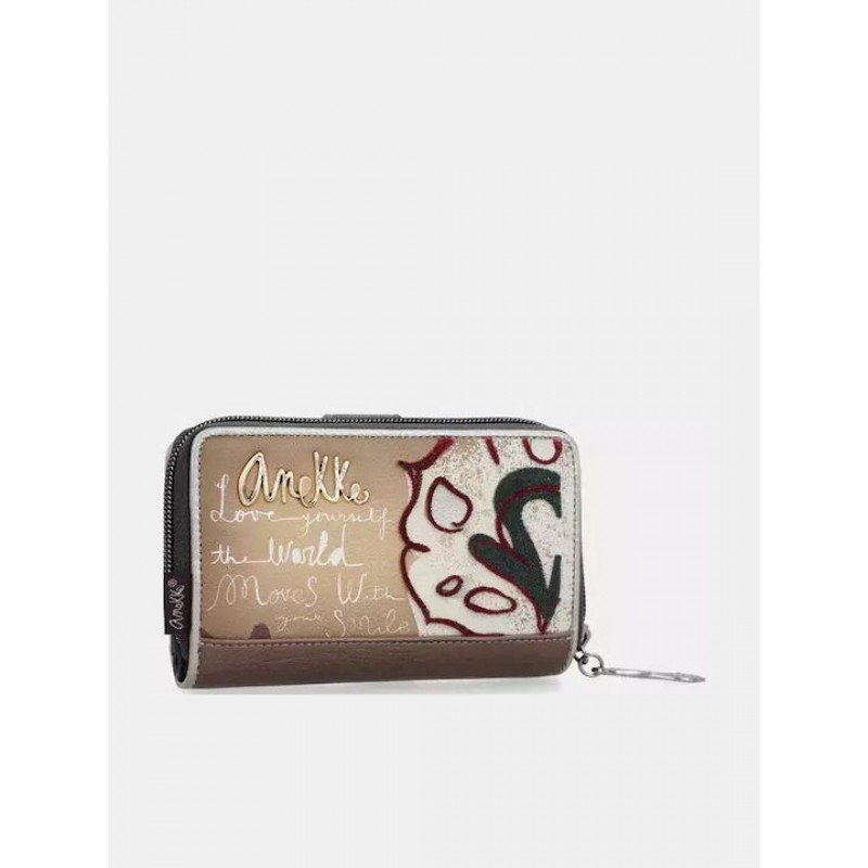 Anekke Γυναικείο Πορτοφόλι Μεσαίο MANIFESTO Μπεζ Με RFID FW/25 41719-909