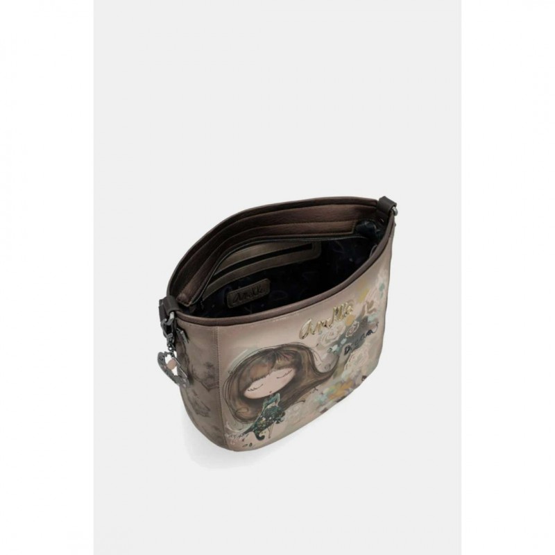 Anekke Γυναικεία Τσάντα Ώμου Μεσαία REAL Μπεζ FW/25 41703-517