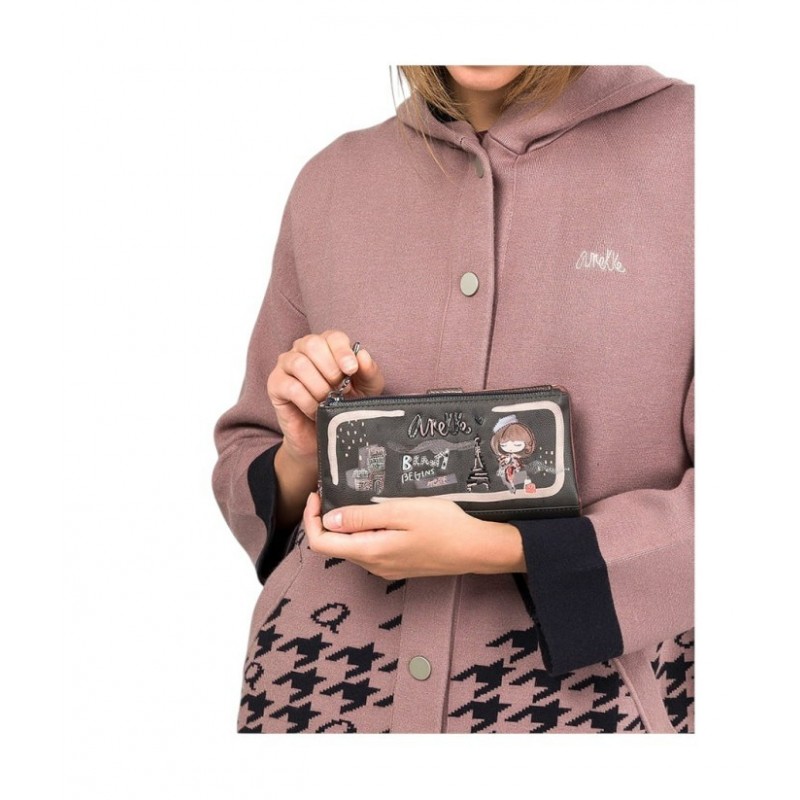 Anekke Γυναικείο Πορτοφόλι Μεγάλο Καφέ Mademoiselle FW/25 41809-906