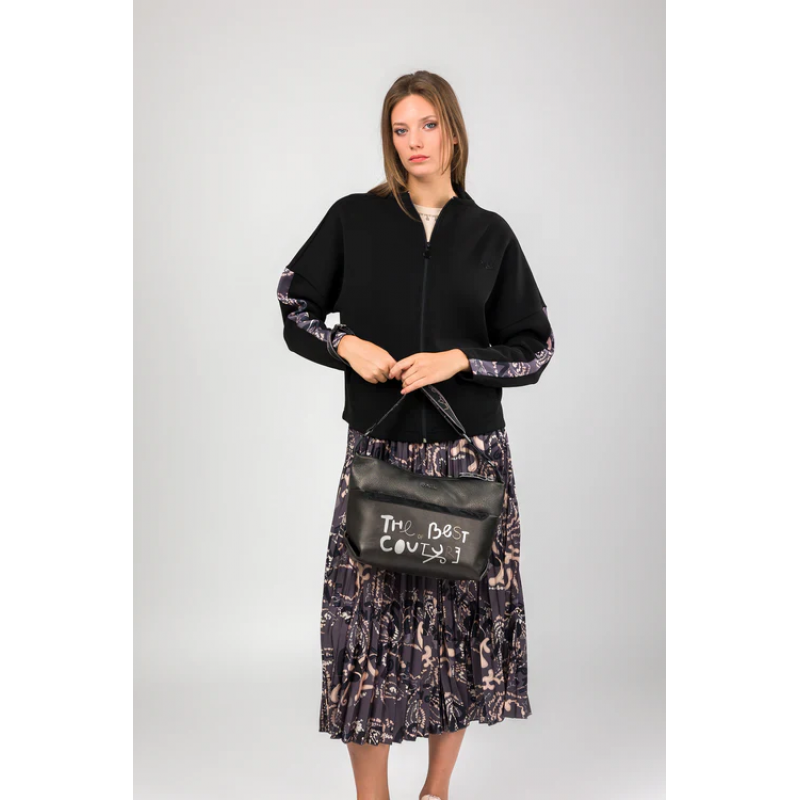 Anekke Γυναικεία Τσάντα Ώμου/Χιαστί Γκρι/Μαύρο NATURE KOKO FW/25 41863-521