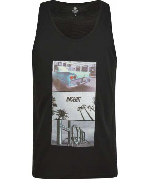 Ανδρικό αμάνικο T-shirt Basehit μαύρο (Black)  191.BM37.66 