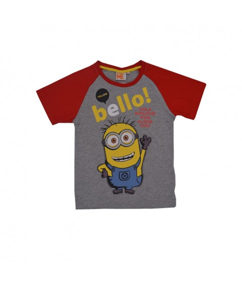 Παιδικό T-shirt ''Bello'' Γκρι-Κόκκινο 380240-08