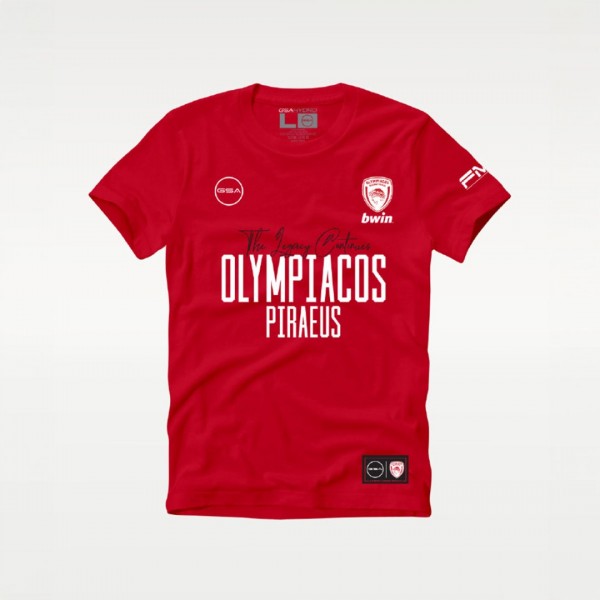 GSA Olympiacos BC Legacy Style Red – Classic Fit T-Shirt