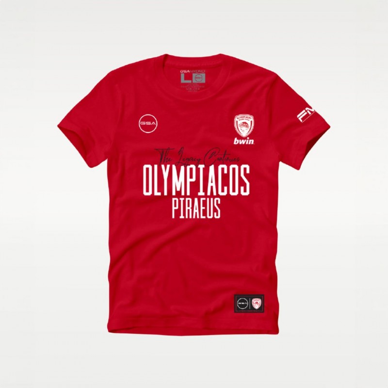 GSA Olympiacos BC Legacy Style Red – Classic Fit T-Shirt