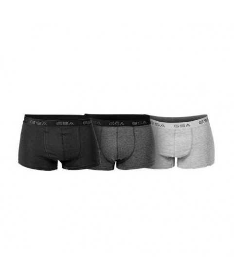 GSA Ανδρικά Boxer Μαύρο Aνθρακί και γκρι μελανζέ  3Pack 17-1204-02