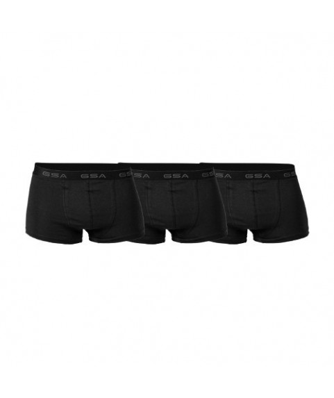 GSA Ανδρικά Boxer Μαύρα Μονόχρωμα 3Pack 17-1204-01