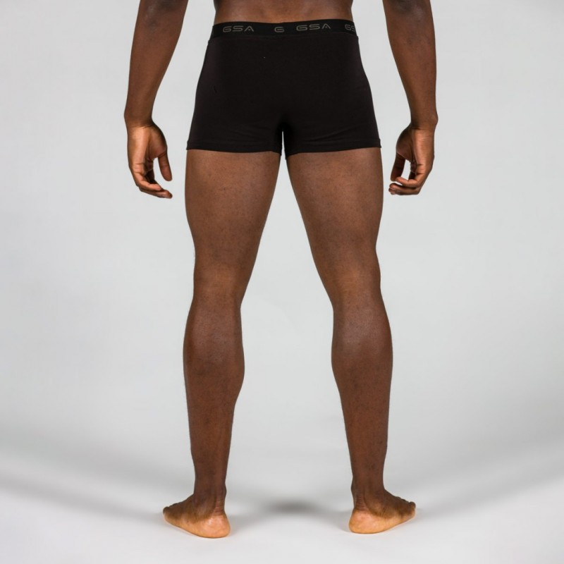 GSA Ανδρικά Boxer Μαύρα Μονόχρωμα 3Pack 17-1204-black