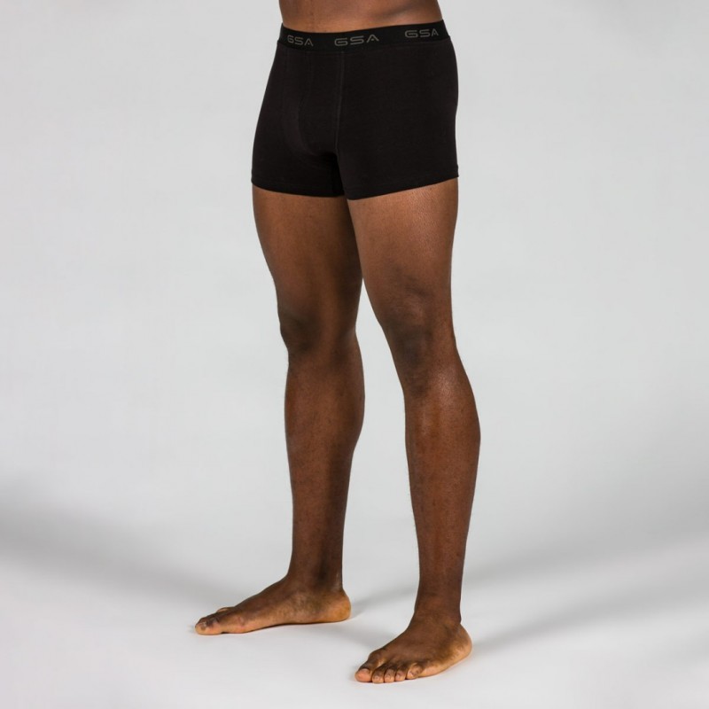 GSA Ανδρικά Boxer Μαύρα Μονόχρωμα 3Pack 17-1204-black