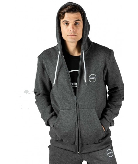 ΑΝΔΡΙΚΗ ΖΑΚΕΤΑ GSA SUPERCOTTON ZIPPER HOODIE CHARCOAL 1717026-06