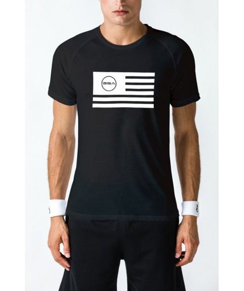T-SHIRT MEN FLAG SUPERLOGO COLOR EDITION BLACK GSA GEAR 