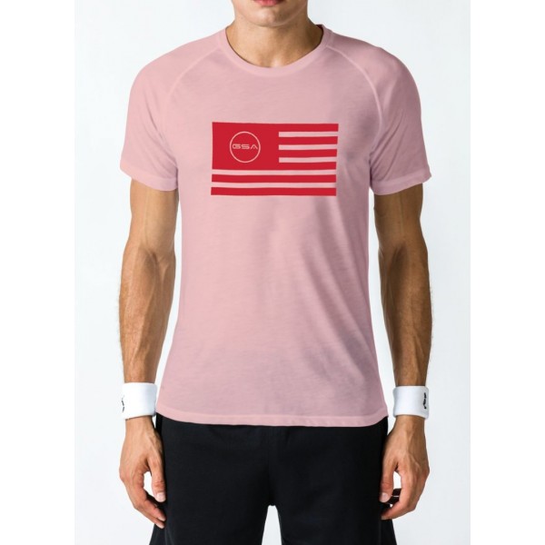T-SHIRT MEN FLAG SUPERLOGO COLOR EDITION PINK GSA GEAR 17-19035-05
