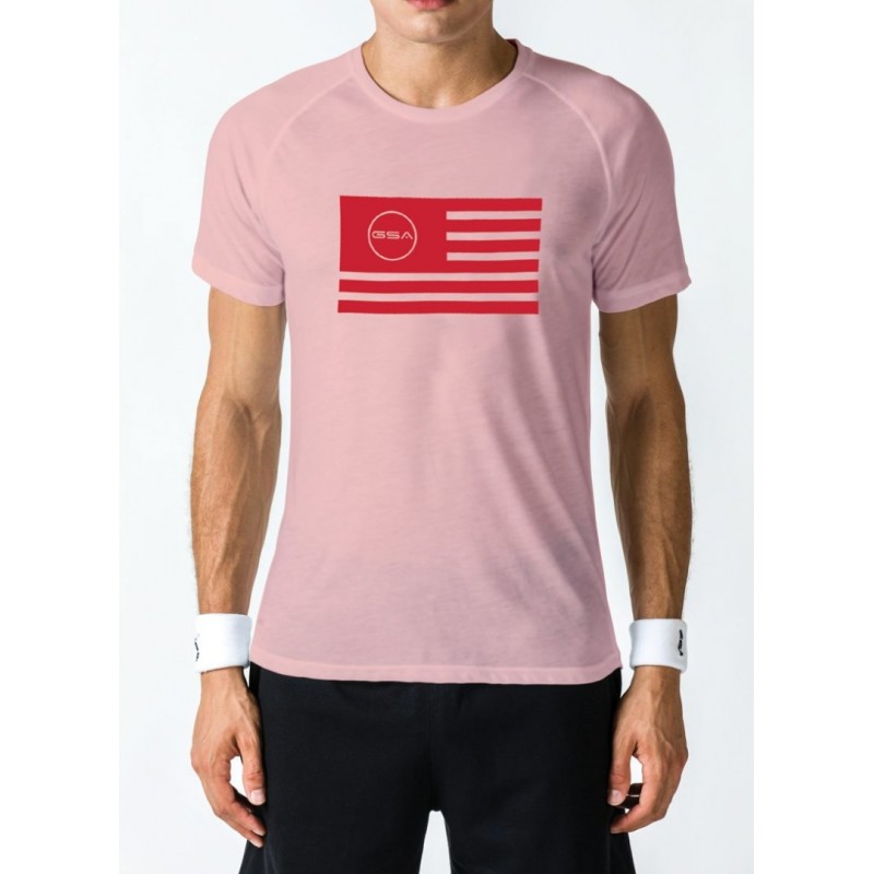 T-SHIRT MEN FLAG SUPERLOGO COLOR EDITION PINK GSA GEAR 17-19035-05