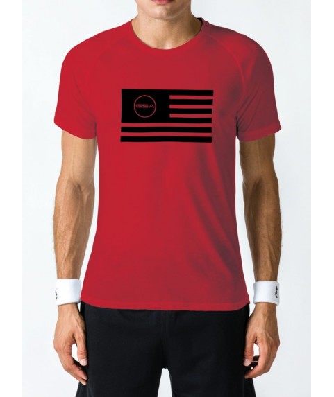 T-SHIRT MEN FLAG SUPERLOGO COLOR EDITION RED GSA GEAR  17-19036-07