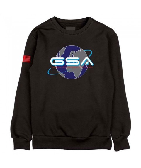 GSA EARTH CREW NECK BLACK ΦΟΥΤΕΡ ΜΑΥΡΟ 1719202-01