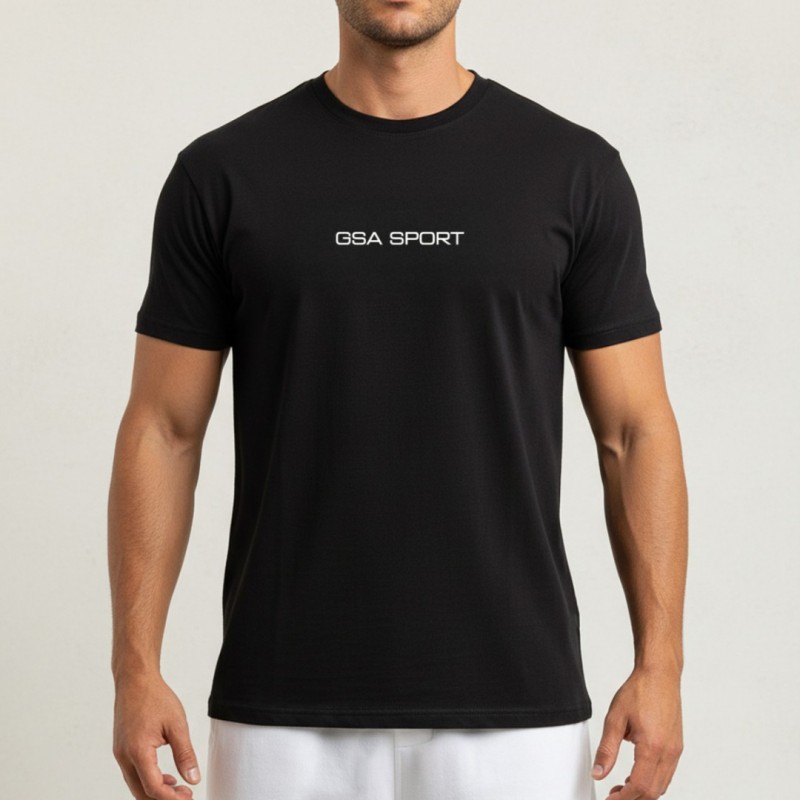 GSA SPORT Βαμβακερό T-shirt Μαύρο 281403