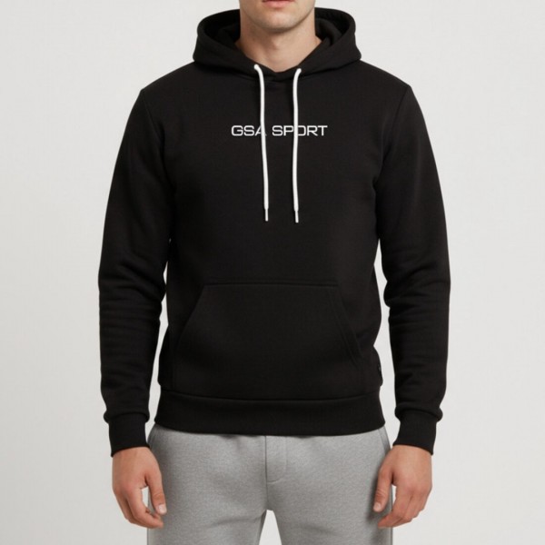 GSA Sport Supercotton Ανδρικό Αθλητικό Hoodie/ Black 281404