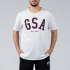 GSA Glory and Heritage Βαμβακερό T-shirt Ασπρο Regural Fit 371401-White