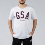 GSA Glory and Heritage Βαμβακερό T-shirt Ασπρο Regural Fit 371401-White