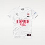 GSA Olympiacos BC Legacy Style White– Classic Fit T-Shirt