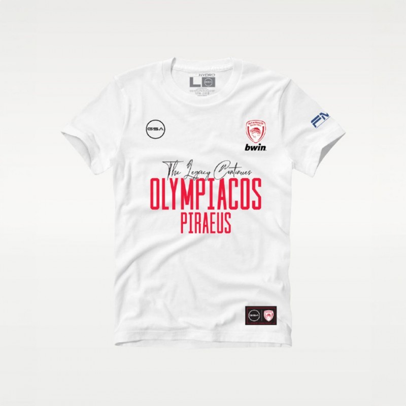 GSA Olympiacos BC Legacy Style White– Classic Fit T-Shirt
