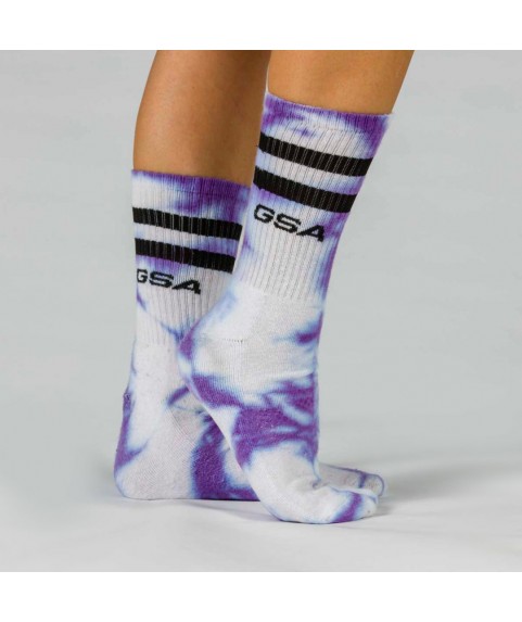 Αθλητικές Κάλτσες Πολύχρωμες GSA Tie Dye UNISEX 1 Ζεύγος Νο 39-45 811904-03