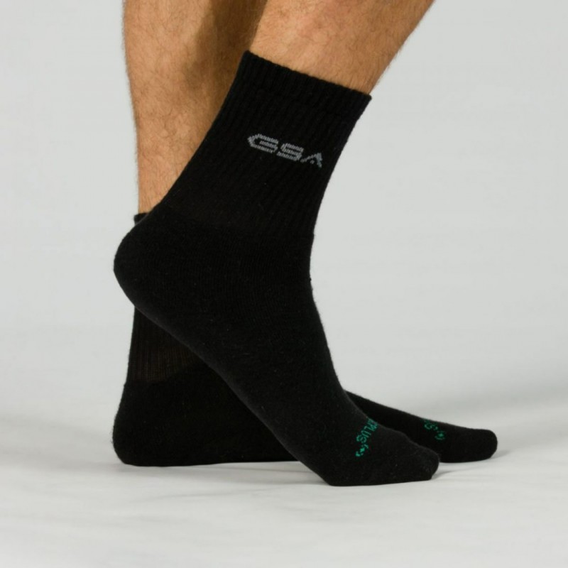 GSA ORGANICPLUS[+] Αθλητικές Κάλτσες X3 Fully Cushioned Crew / 3Pack Μαύρο 81-81003-Black