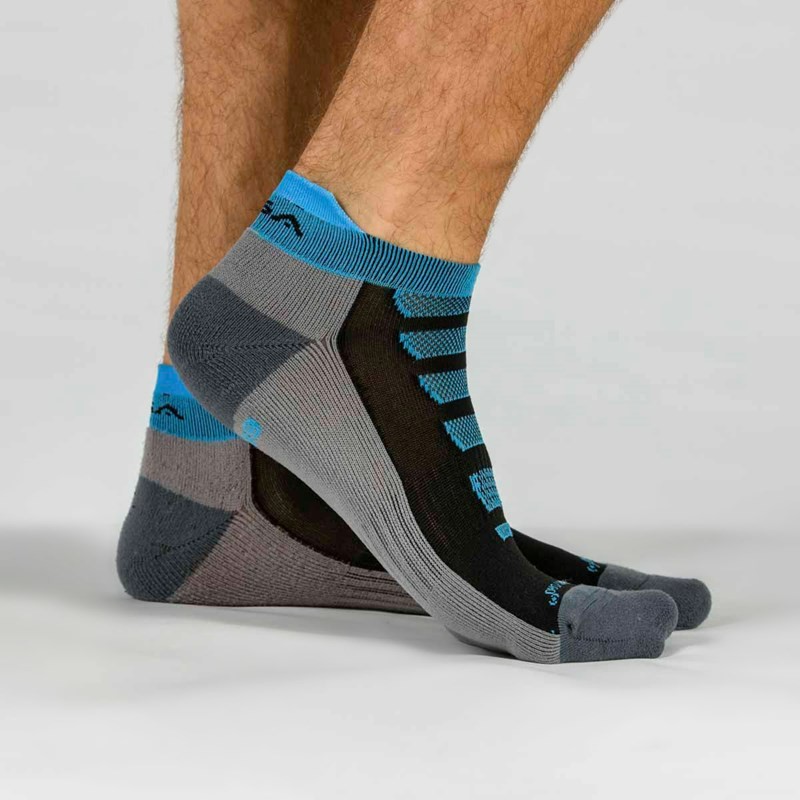 GSA 684 Extra Cushioned Performance Low Cut Κάλτσες socks 3Pack Γκρι/Μαύρο/Πολύχρωμες 911455-51