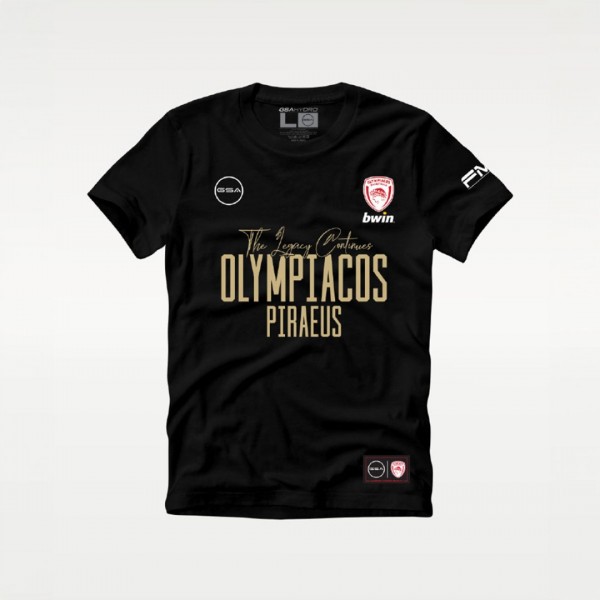 GSA Olympiacos BC Legacy Style Black – Classic Fit T-Shirt