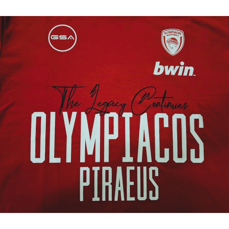 GSA Olympiacos BC Legacy Style Red – Classic Fit T-Shirt