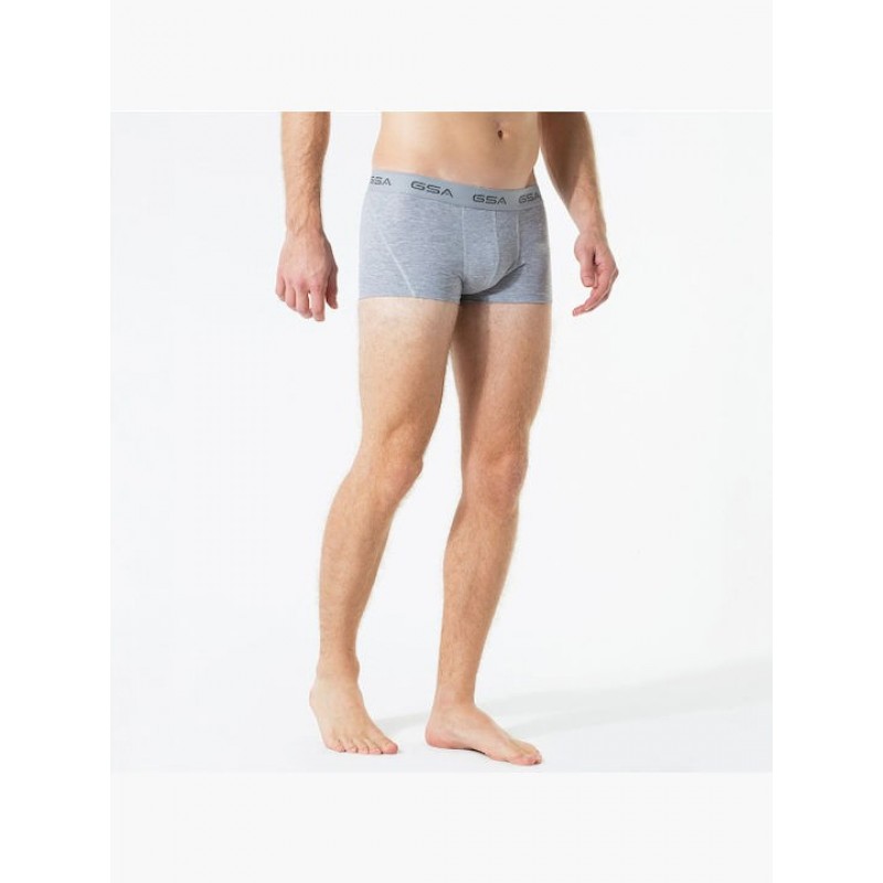 GSA Ανδρικά Boxer Μαύρο Γραφίτης Γκρι Μελανζέ 3Pack 17-1204-Black Gray Melange Grafit