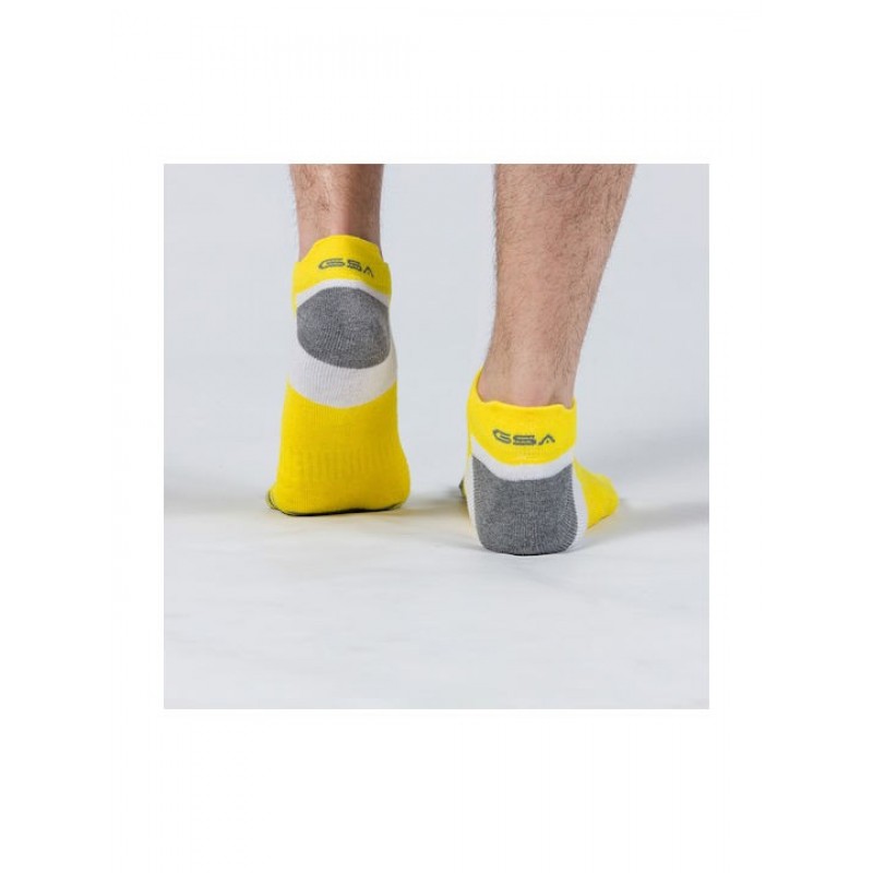 GSA BAMBOO MENS EXTRA CUSHIONED PERFORMANCE LOW CUT  SOCKS 6PACK 8119113-YELLOW-BLUE-GREEN ΠΟΛΥΧΡΩΜΟ 8119113-51