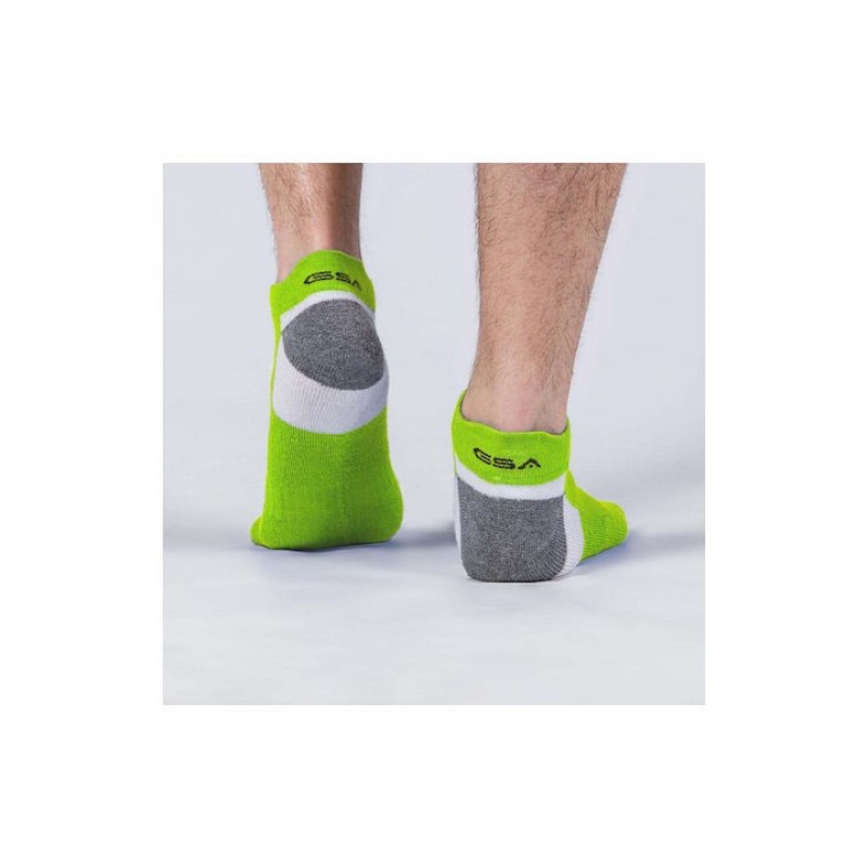 GSA BAMBOO MENS EXTRA CUSHIONED PERFORMANCE LOW CUT  SOCKS 6PACK 8119113-YELLOW-BLUE-GREEN ΠΟΛΥΧΡΩΜΟ 8119113-51