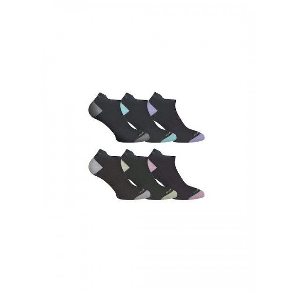 GSA ORGANICPLUS[+] 3616 Γυναικείες Αθλητικές Ultralight Low Cut Κάλτσες / 6 Ζευγάρια Μαύρες 8219100-51