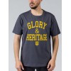 GSA Glory and Heritage Βαμβακερό T-shirt Ανθρακί Regural Fit 371401-Charcoal