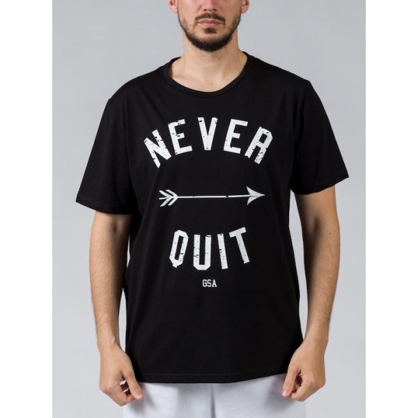 GSA Glory and Heritage Βαμβακερό T-shirt Μαύρο Regural Fit 371401-Black