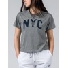 GSA Glory And Heritage Γυναικείο Crop T-shirt Γκρι Σκούρο Βαμβακερό Regural Fit 372401-Gray Melange