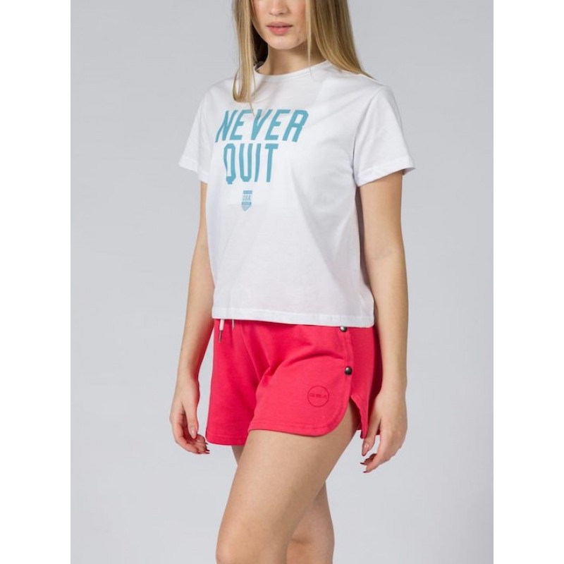 GSA Glory And Heritage Γυναικείο Crop T-shirt Λευκό Βαμβακερό Regural Fit 372401-White