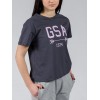 GSA Glory And Heritage Γυναικείο Crop T-shirt Ανθρακί Βαμβακερό Regural Fit 372401-Charcoal