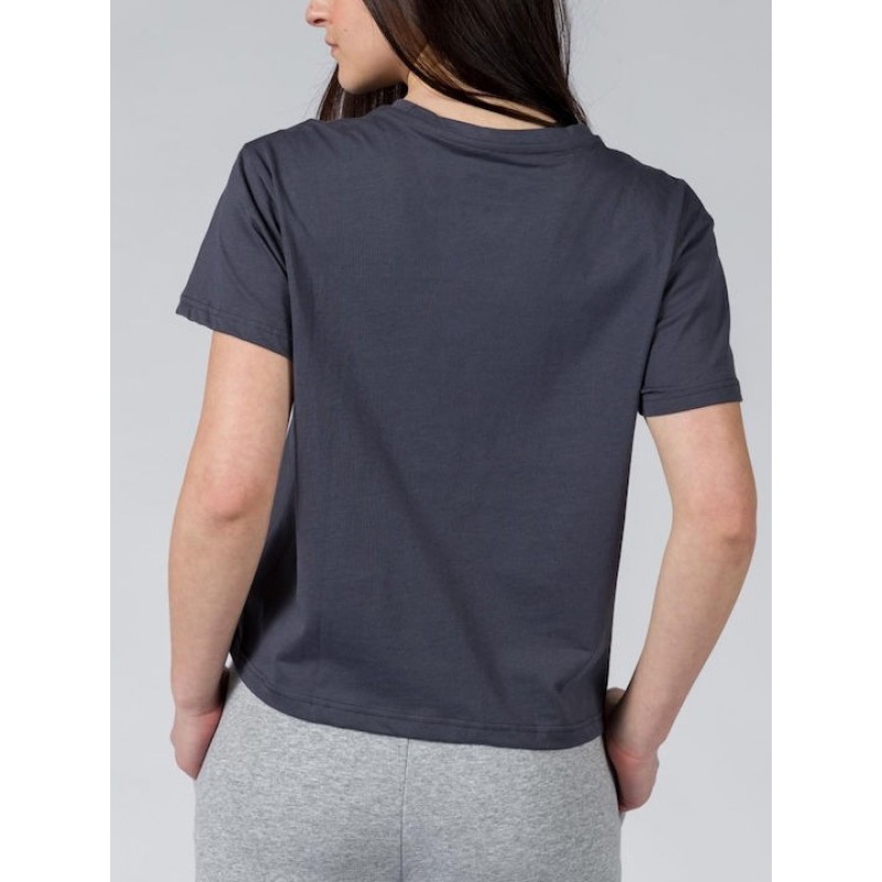 GSA Glory And Heritage Γυναικείο Crop T-shirt Ανθρακί Βαμβακερό Regural Fit 372401-Charcoal