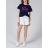 GSA Glory And Heritage Γυναικείο Crop T-shirt Μπλε Βαμβακερό Regural Fit 372401-Ink