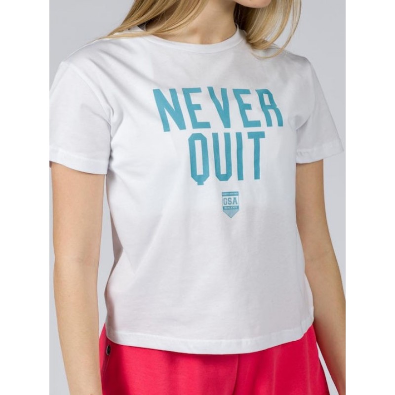 GSA Glory And Heritage Γυναικείο Crop T-shirt Λευκό Βαμβακερό Regural Fit 372401-White
