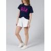 GSA Glory And Heritage Γυναικείο Crop T-shirt Μπλε Βαμβακερό Regural Fit 372401-Ink