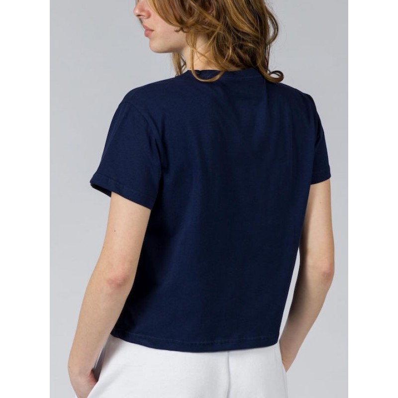 GSA Glory And Heritage Γυναικείο Crop T-shirt Μπλε Βαμβακερό Regural Fit 372401-Ink